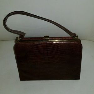 Vintage Bellstone 1950's Exotic lizard handbag